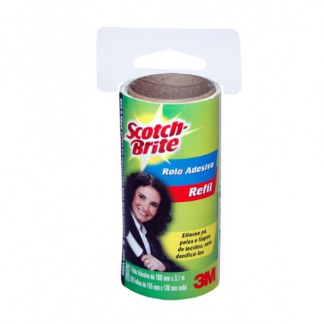 Refil para Rolo Adesivo Tira Pêlos 100m x 3,1m Scotch Brite 3M