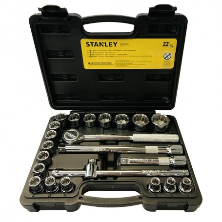 Jogo de Soquetes 1/2 - 22 pcs Stanley