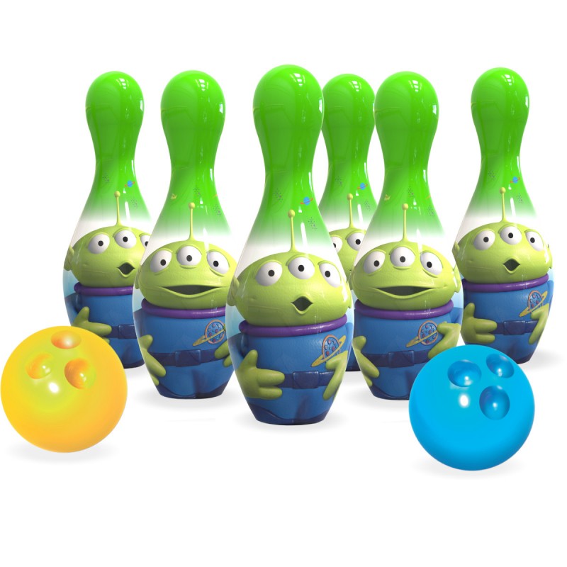 Jogo Mini Boliche com 6 pinos de 19 cm e 2 bolas de plástico