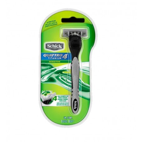 Aparelho De Barbear Schick Quattro Titanium Sensitive