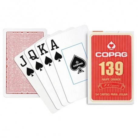 Kit Jogo de Cartas Baralho + 1 Dado Diversão Lazer e Hobby -  Branco+Vermelho