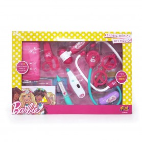 Kit Médica de Brinquedo C/ Luz e Som da Barbie Fun