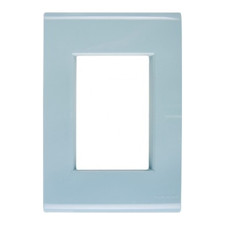 Placa Liz Cor 4x2 - 3 Postos Azul Jeans Tramontina