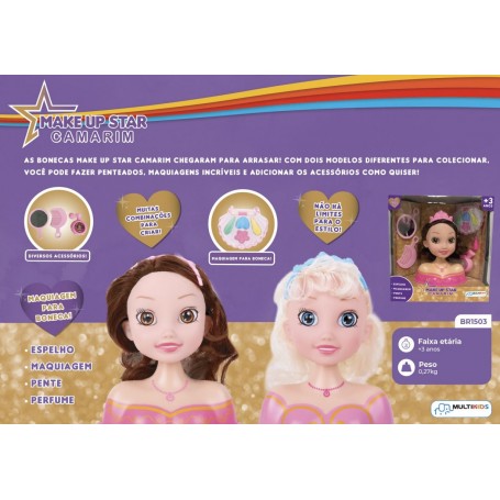 Boneca Make UP STAR Super Camarim Multikids - Ri Happy