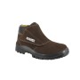Botina com Fecho Aderente - Couro Nobuck Cafe Ps630 Ecosafety