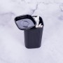 Porta Cotonete ou Algodao Classic Frisos Preto Plasutil