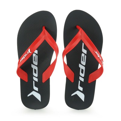 Chinelo Sandalia Rider Feel Urban Preto com Vermelho