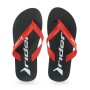 Chinelo Sandalia Rider Feel Urban Preto com Vermelho