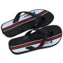 Chinelo Sandalia Rider Feel Urban Preto e Branco com Vermelho