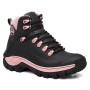 Botina de Trabalho Couro N7 Chicago Feminina Preta C/ Rosa Cat Extremo