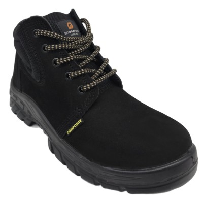 Botina Nobuk PS-137 Preta - Bico Composite Ecosafety