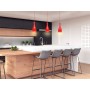 Luminária Pendente td-1003 Vermelho Fosco Taschibra