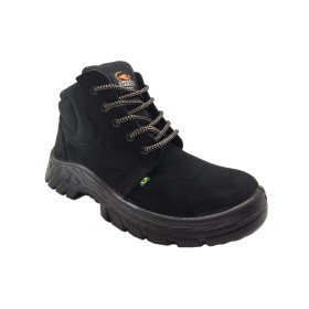 Botina Nobuk PS-136 Preta Bico de Aço Ecosafety