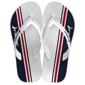 Chinelo Sandalia Rider Feel Urban Branco e Azul com Vermelho