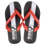Chinelo Sandalia Rider Feel Urban Preto e Vermelho com Branco