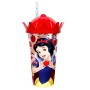 Copo com Canudo Coroa Branca de Neve 500ml Disney Plasutil