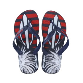 Chinelo Sandalia Mormaii Tropical Azul e Vermelho