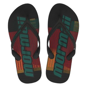 Chinelo Sandalia Mormaii Tropical Preto e Vermelho c/ Verde