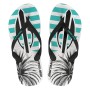 Chinelo Sandalia Mormaii Tropical Branco e Preto c/ Azul