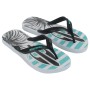 Chinelo Sandalia Mormaii Tropical Branco e Preto c/ Azul