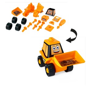 Mini Trator Roda Livre Monta e Desmonta - Scava Truck Pakitoys