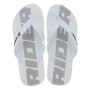 Chinelo Sandalia Rider Feel Urban Branco com Cinza
