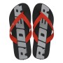 Chinelo Sandalia Rider Feel Urban Preto e Vermelho com Cinza