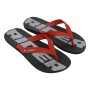 Chinelo Sandalia Rider Feel Urban Preto e Vermelho com Cinza