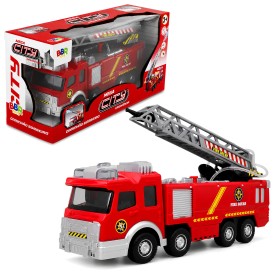 Caminhão Bombeiro com Luz e Som Mega City - 23cm BBR Toys
