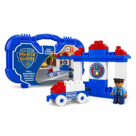 Maleta  C/ Kit de Blocos de Montar Tema Policial Pakitoys