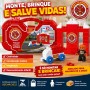 Maleta  C/ Kit de Blocos de Montar Tema Bombeiros Pakitoys