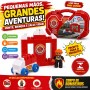 Maleta  C/ Kit de Blocos de Montar Tema Bombeiros Pakitoys