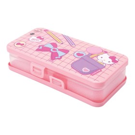 Organizador Estojo Decorado Com Trava - Hello Kitty Plasutil