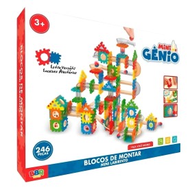 Blocos de Montar - Corrida de Bolinhas - Mini Labirinto Genio - 246 Peças BBR Toys