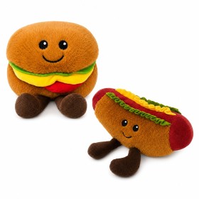 Pelúcia Fast Food Hot Dog ou X-Burger Feliz BBR Toys Macia Infantil