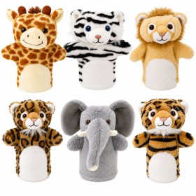 Pelucia Fantoche Animais Safari 23Cm Bbr Toys