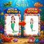 Boneca Ariel - Pequena Sereia - Estica e Brinca 19cm - Disney Toyng