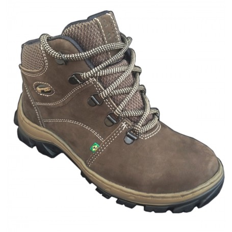 Botina Adventure PS-197 A-130 Marrom Acinzentado Ecosafety